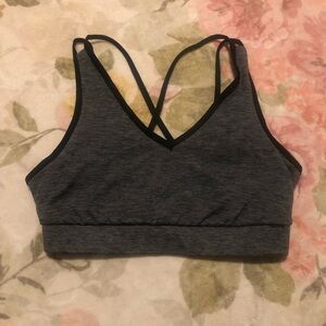 Avia Charcoal Sports Bra with Black Trim